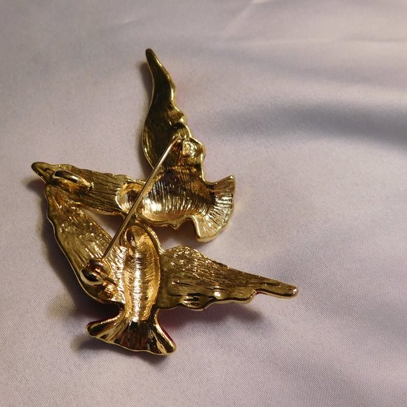Vintage Hummingbird Rhinestone Brooch or Pendant - Picture 4 of 5